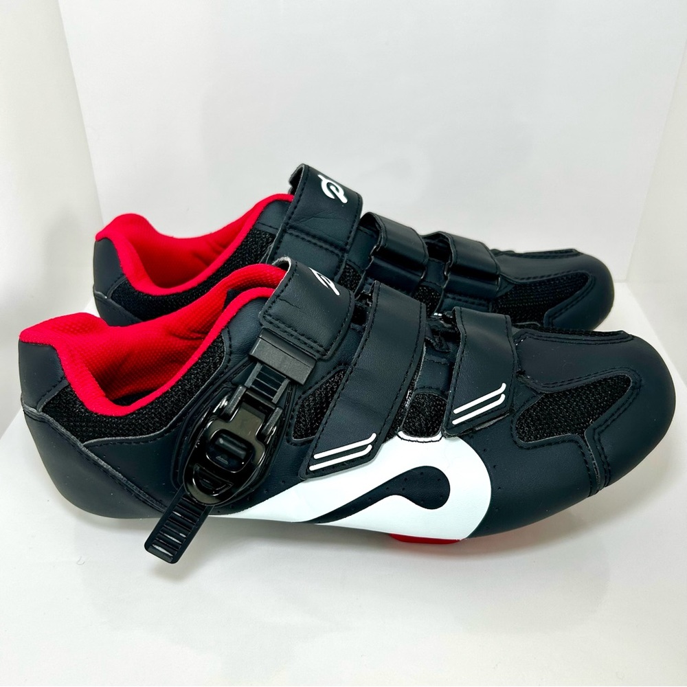 Peloton Cycling Black & Red Athletic Cycling Shoes, Activewear, Size 41,